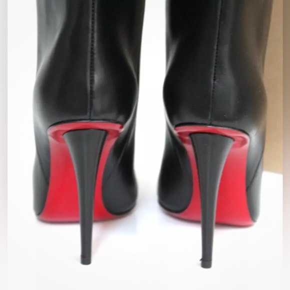 Christian Louboutin - NEW Black Leather Astrilarge Knee High Boot - Size 35.5 - Picture 9 of 12
